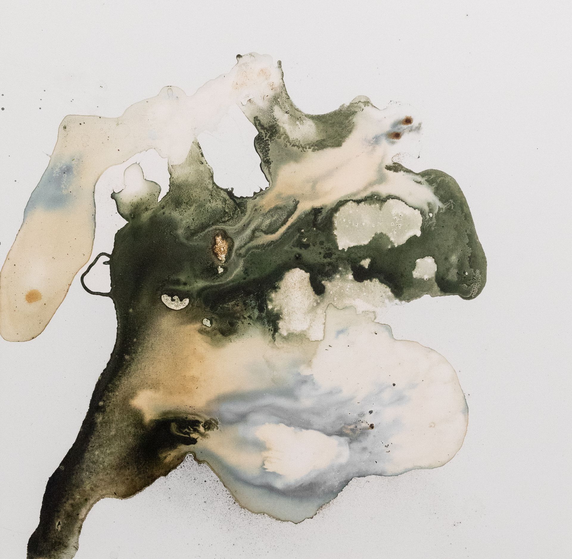 ANICCHA N65 el agua  chlorophylls and mixed media on canvas artistic residency Maenza (LT)2023